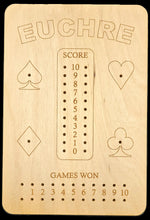 Load image into Gallery viewer, Euchre scoreboard front.
