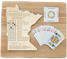 Load image into Gallery viewer, Minnesota frustration rummy game board.
