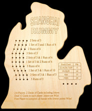 Load image into Gallery viewer, Michigan Lower Peninsula Shanghai Rummy score board.
