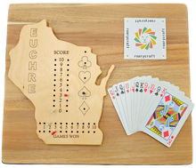 Load image into Gallery viewer, Wisconsin Euchre game board example.
